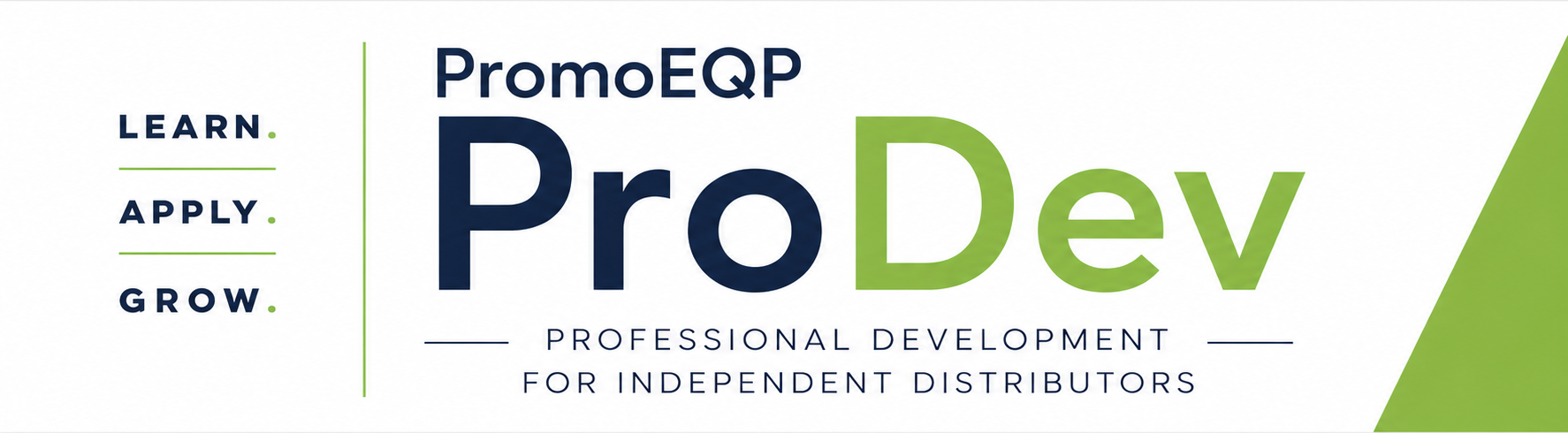 PromoEQP ProDev — Learn. Apply. Grow. Professional development for independent distributors